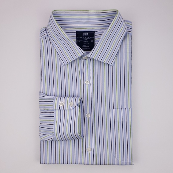 Hawes & Curtis Shirts Hawes Curtis Dress Shirt 8 38 Ludlow Striped